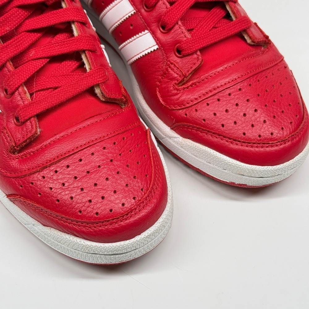 Adidas Top Ten RB Low Sneaker Lace Up Red Leather Casual Comfort Size 10.5 - Picture 4 of 8